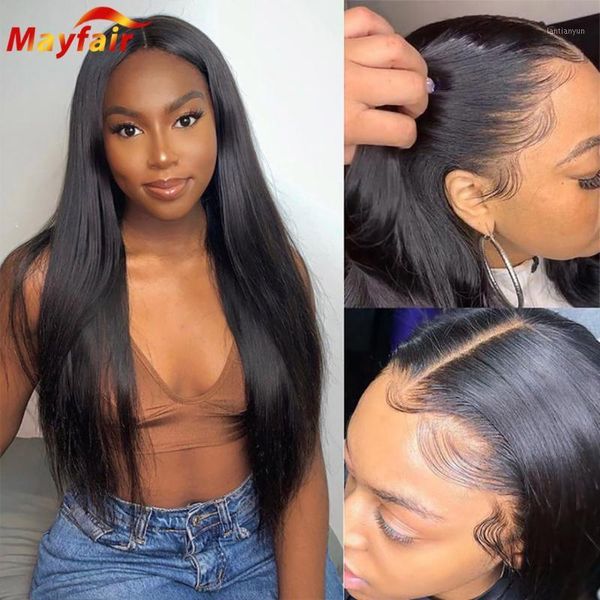 

bone straight lace front wig 28 inch 13x4 lacefront frontal brazilian human hair 4x4 closure wigs pre plucked for black women1, Black;brown