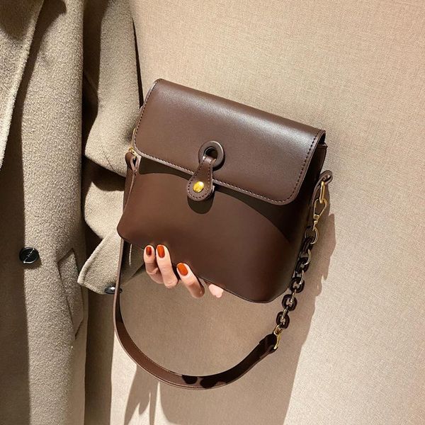 

evening bags womens handbags winter fashion red shoulder versatile women's messenger simple bucket bag purses