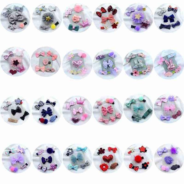 

hair accessories baby girl hairpin set bow clip barrettes flower headdress for children princess 24 color can choose, Slivery;white
