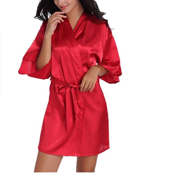 

gold letter kimono personalised satin pajamas wedding robe bridesmaid sister mother of the bride robes women's sleepwear, Black;red