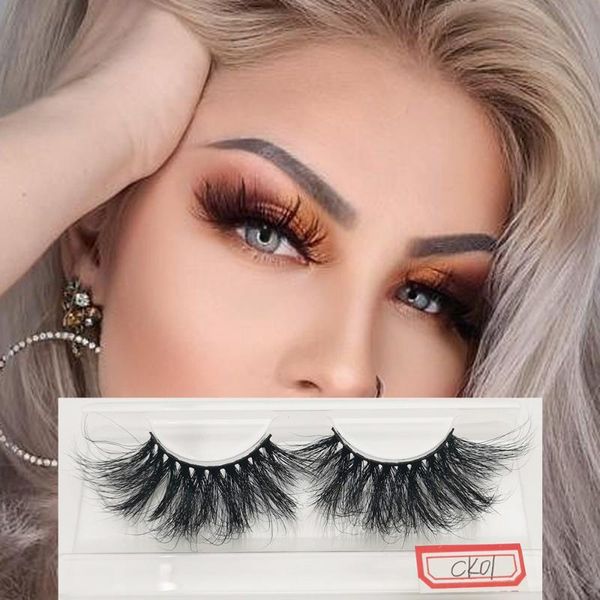 

false eyelashes natural fluffy mink lashes make up eye 100% cruelty 25mm dramatic thick volume