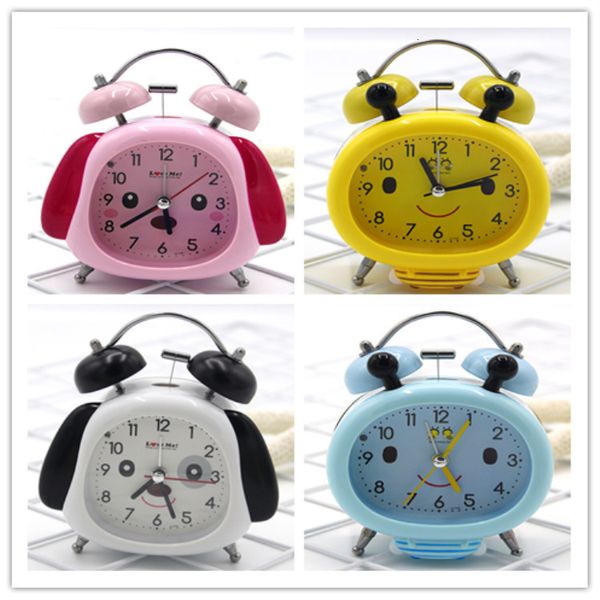 

cartoon dog ringing mute bedside student with night light bedroom children's little bee alarm clock