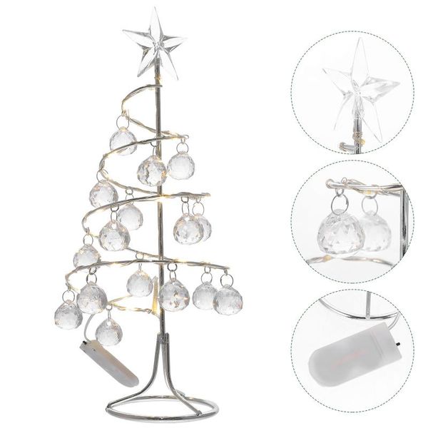 

christmas decorations party home decoration iron tree deskornament with light
