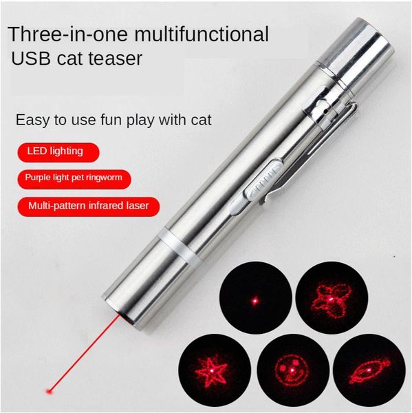 

cat toys usb charging laser tease stick multi-pattern toy pet supplies pen