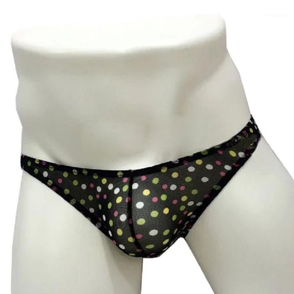 

underpants men's briefs see through mesh print thong fashion bottom shorts comfy underwear g-string short gays sissy pantie, Black;white