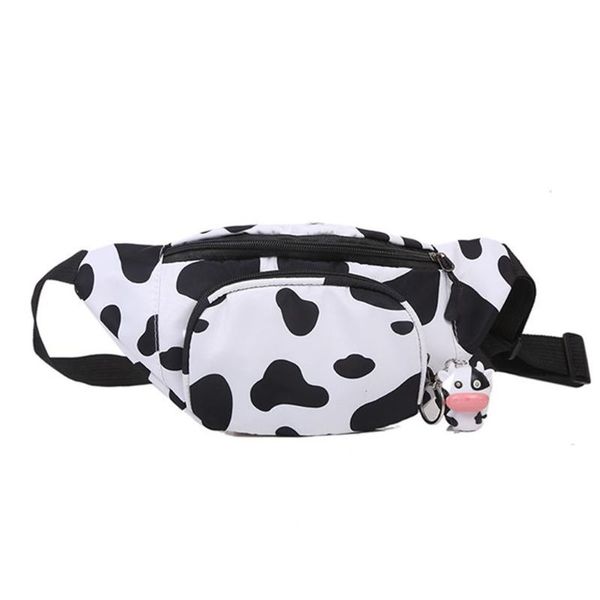 

women mobile phone pouch cow milk fanny chest pack travel canvas waist bags