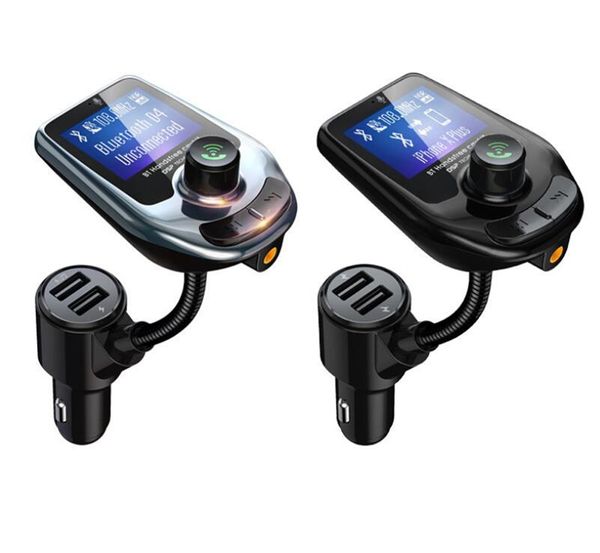 D5 Car Bluetooth 5.0 Lettore MP3 Kit vivavoce wireless con trasmettitore FM per auto AUX Caricatore per telefono doppio USB Supporto TF Card con scatola