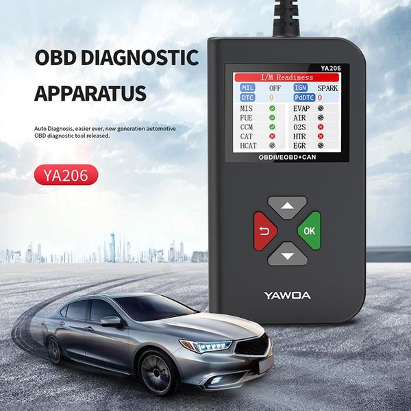 

code readers & scan tools car diagnostic tool engine error check reader ya206 update obd2 scanner full obdii multi-language automotive
