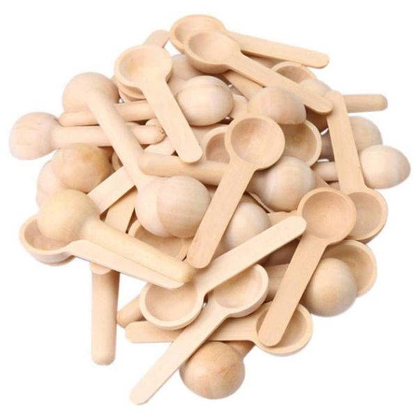 

spoons mini nature wooden home kitchen cooking tool salt seasoning honey coffee pack of 50