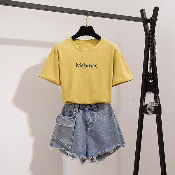 

women's shorts 2 piece set of shorts + mini korean style jeans beautiful girl and two pieces together ladies summer clothes cy0j, White;black