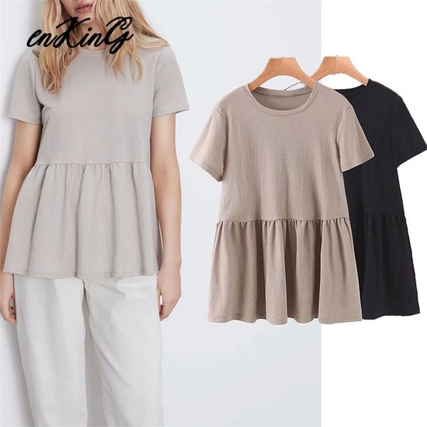 

england indie folk vintage knitted solid simple summer za t shirt women harajuku tshirt camisetas verano mujer 210628, White