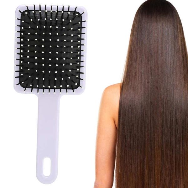 

hair brushes detangling brush air cushion comb scalp massage anti-frizz for home salon women long combs, Silver