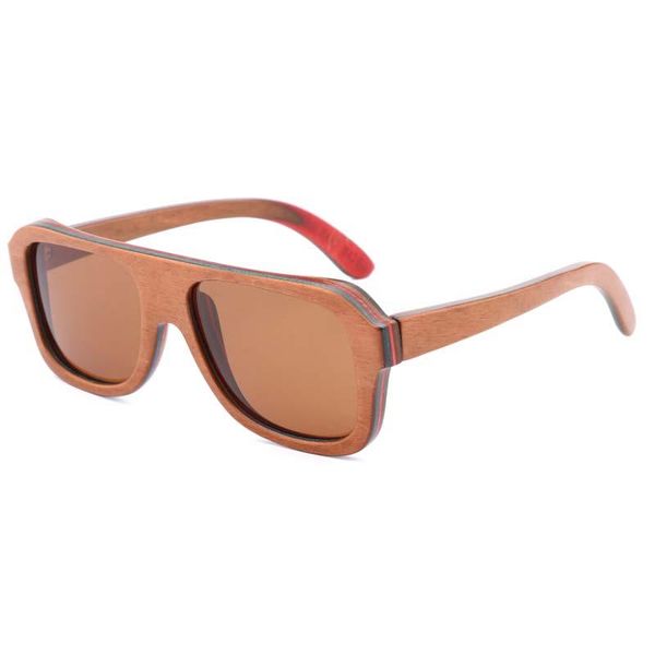

berwer 2021 factory sells skateboard wooden sun glasses can customize logo bamboo wood sunglasses, White;black