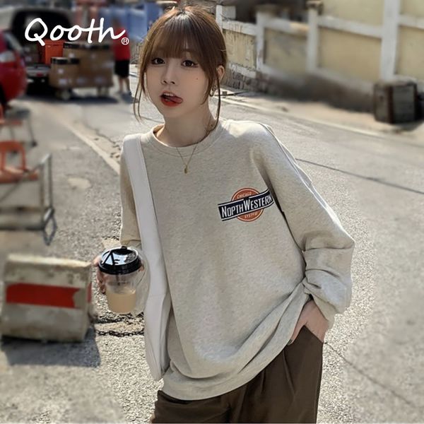 

autumn ins japanese style outfit casual shirts women full sleeve regular length loose sweatshirt cotton chic qt199 210518, White