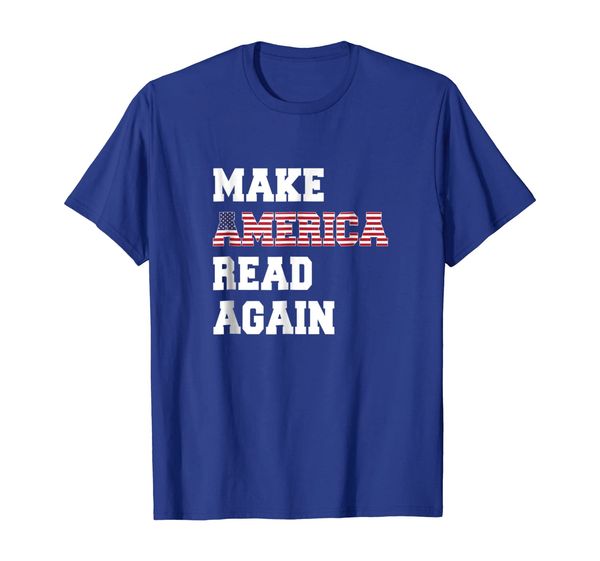 

make america read again t-shirt funny librarian gift party, White;black