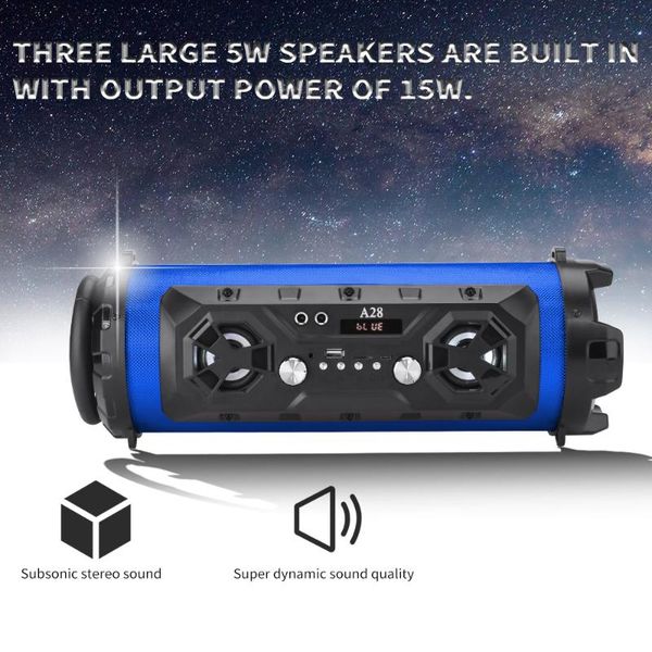 

portable bluetooth speakers high power 15w hifi subwoofer for computer smart phone radio music center wireless sound system