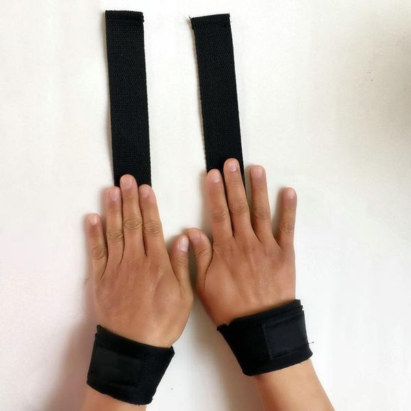 

wrist support 2pcs pull-up workout weight lifting-hook hand-bar straps glove weightlifting strength training gym fitness hook gloves, Black;red