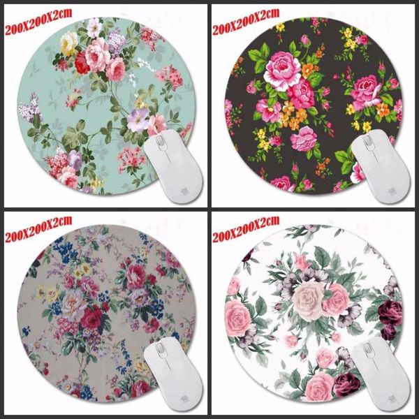 

mouse pads & wrist rests selling flowers small size round pad non-skid rubber customization supported decorate desk 200*200*2cm