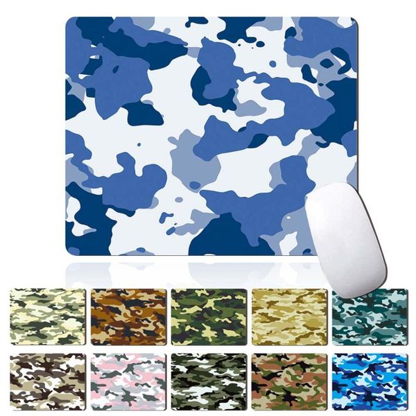 

mouse pads & wrist rests camouflage pattern pad 21x25cm mousepad pu leather waterproof mats deskpad small size universal