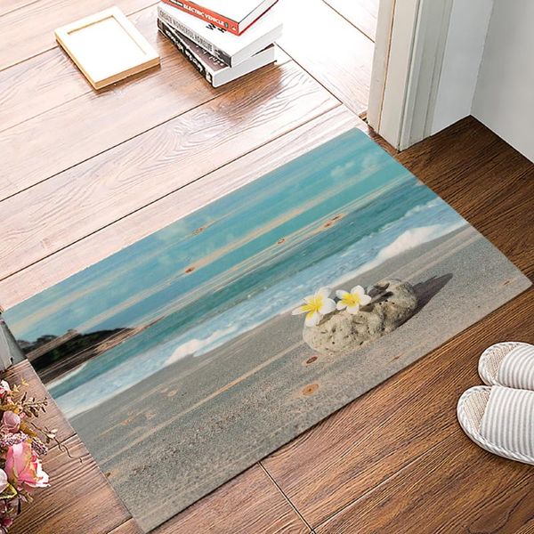 

cushion/decorative pillow turquoise wooden texture beach pebbles white flowers frangipani door mats kitchen floor bath entrance rug mat rubb