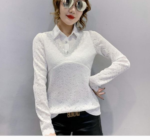 

women's blouses & shirts 2021 spring and autumn summer long sleeve shirt, White