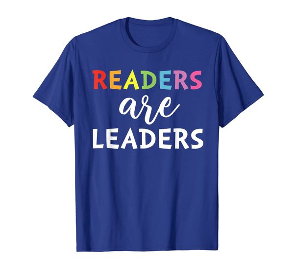 

readers are leaders teacher t-shirt, White;black