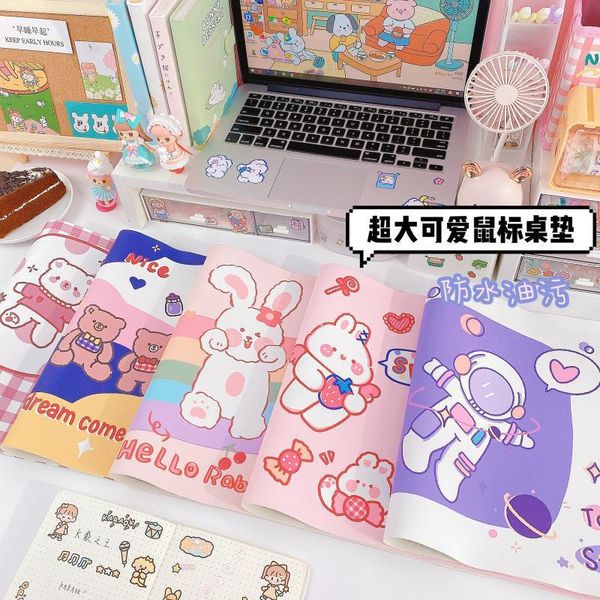 

mouse pads & wrist rests pad super large soft cushion cute girl heart anime girls dormitory table mat waterproof and oil-proof