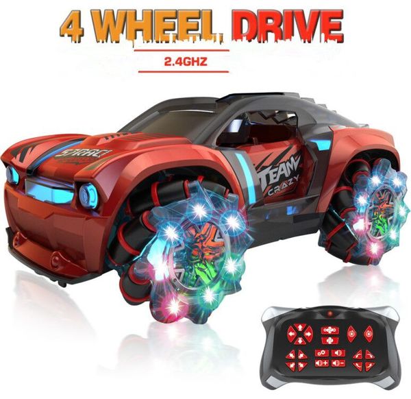 

rc car 116 4wd off-road climbing remote control car 2.4hz spinning stunt drift car track wheels led rc kids toy