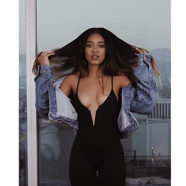 

women's jumpsuits & rompers jumpsuit womens romper female casual streetwear arrival one piece slim bodycon long overalls, Black;white