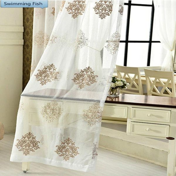 

curtain & drapes linen polyster european window screening voile custom door drape panel embroidered tulle curtains