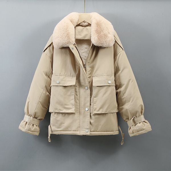 

women's jackets algodÃ£o acolchoado roupas coreano solto algodÃ£o jaqueta nova parker casaco feminino inverno curto engrossado zÃ­per trab, Black;brown