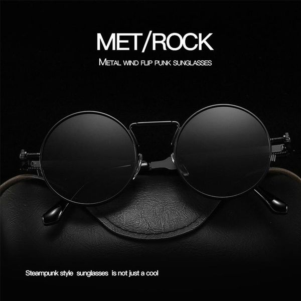 

sunglasses fashion for men round glasses circle driving eyeglasses frames steampunk sun women retro decorative eyewear, White;black