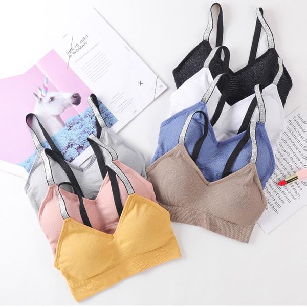 

bustiers & corsets women crop tube female streetwear sleeveless camis seamless sports lingerie bra bandeau tank 2021, Black;white