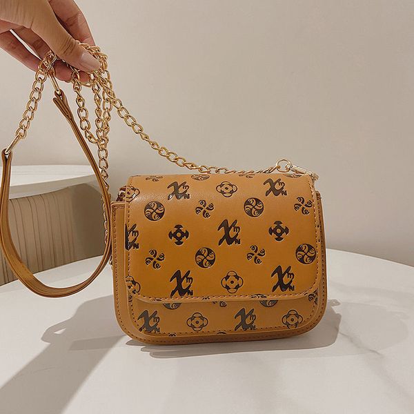 

shopping letters multi-layer small square bag 2021 stylish textured printing womens bag chain shoulder small bag net red sun backpack fashio