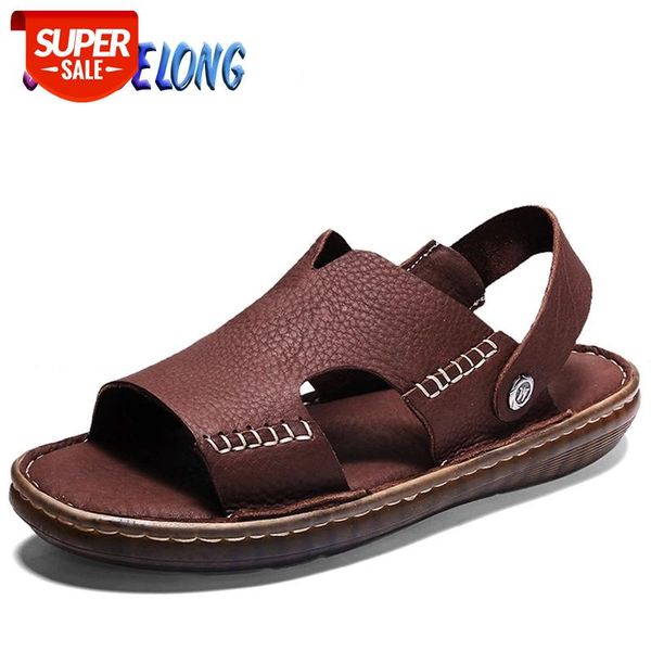 

new mens gladiator sandals summer high-quality leather mens sandals summer outdoor men beach non-slip water shoes #pz6t