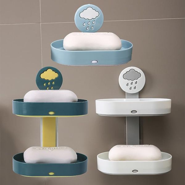 

soap dishes creative cloud double layer box with no holes