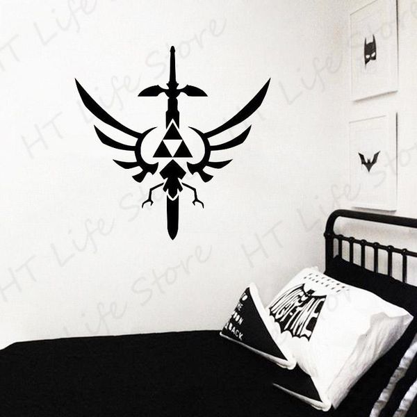 

wall stickers abstract cartoon home decor sticker sword pattern movie for kids rooms art mural design w602
