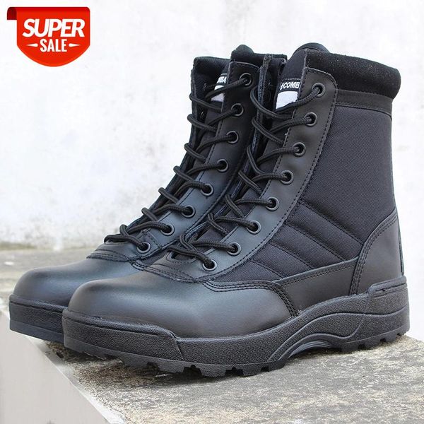 

swat us military leather combat boots for men combat bot infantry tactical boots askeri bot army bots army shoes outdoor work #wp8x, Black