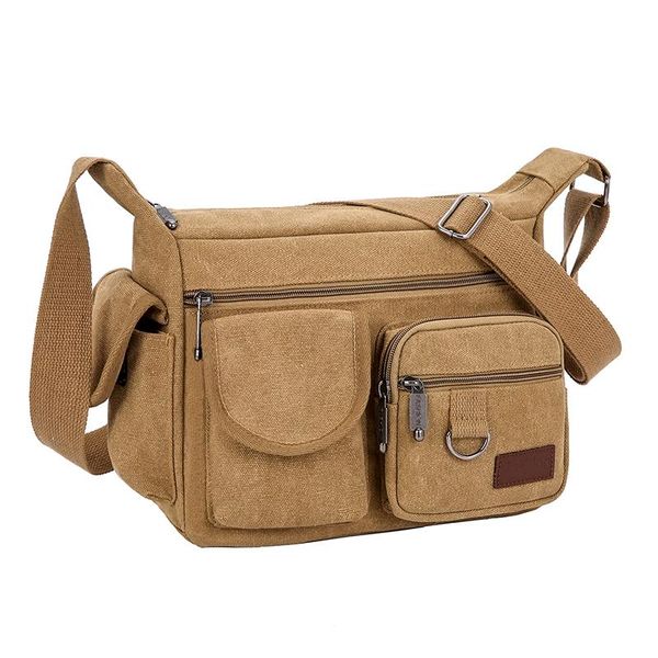 

backpack retro business casual fashion outdoor canvas large capacity messenger shoulder bag