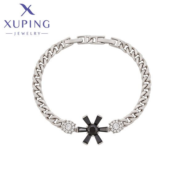 

xuping jewelry fashionable est model channel hand bracelet for women exquisite family gift 9595, Golden;silver