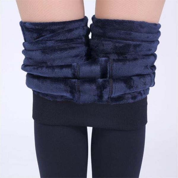 

winter warm velvet thick skinny womens pants high waist leggings clothing pencil femme thermal trousers, Black;white