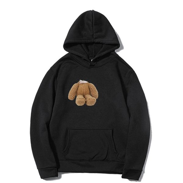 

european and american fashion animal print hooded hoodie for men , women, Black