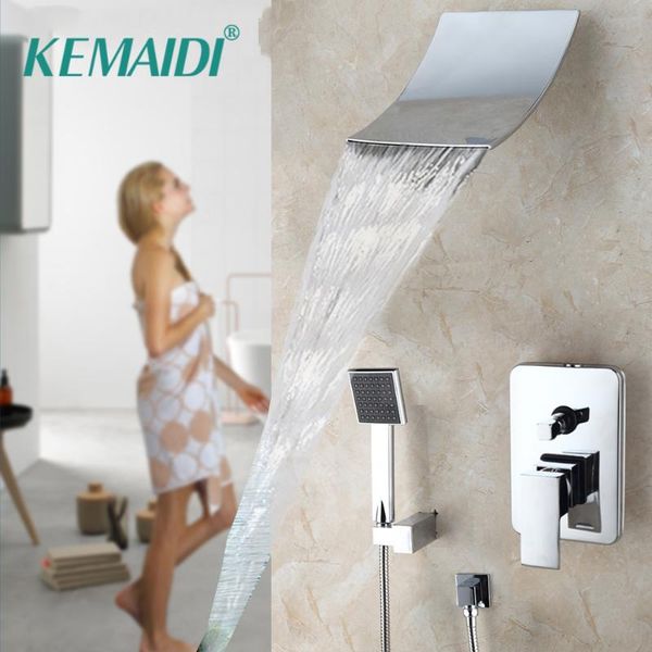 

bathroom shower faucet sets rainfall waterfall kit rain with spout mixer tap bath