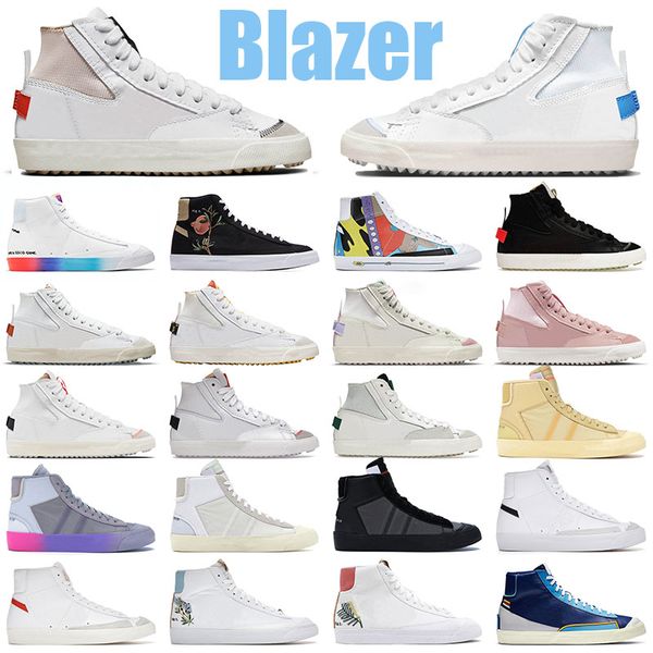 

fashion mens blazer mid 77 vintage designer shoes trainers indigo catechu moaic pink oxford casual sneakers womens dark russet black bright