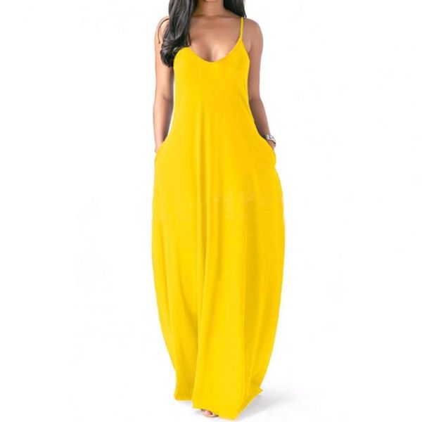 

women's swimwear solid color dress women summer v neck sleeveless loose long maxi striped beachwear dresses vestidos plus size -4xl, White;black