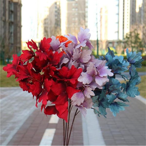 

decorative flowers & wreaths 7pcs fake antlers leaf (4 stems/piece) 31.5" length simulation flocking plant for wedding home artificial