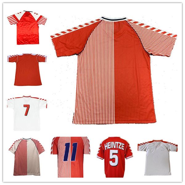

1986 denmark retro world cup soccer jerseys game 86 91 national team michael laudrup elkjaer berggreen olsen vintage classic football shirt, Black;yellow