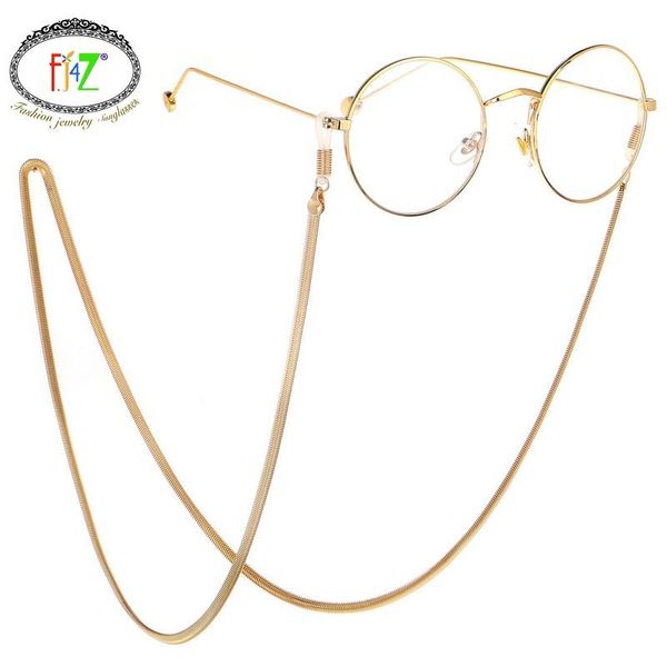 

sunglasses cases & bags f.j4z men's glasses chains fashion hip-hop golden chain holder women eyewear straps sun accessories