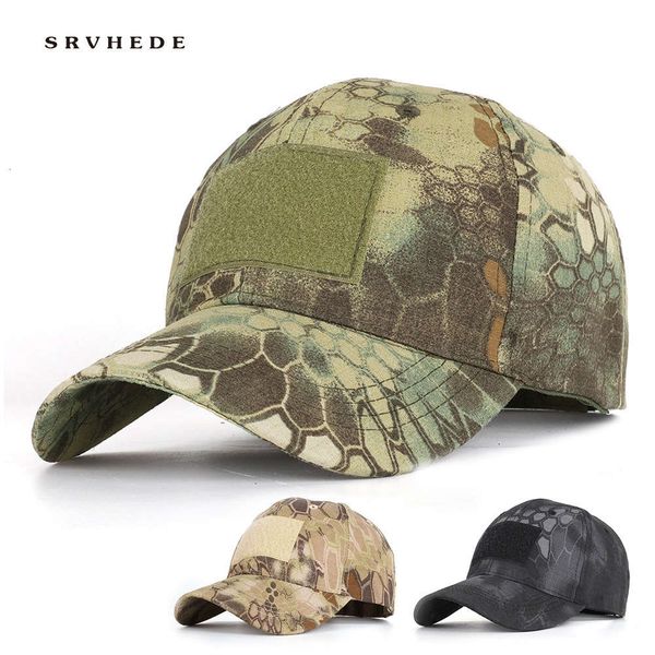 

,snapback outdoor leisure python camouflage baseball cap tactical as training, Blue;gray