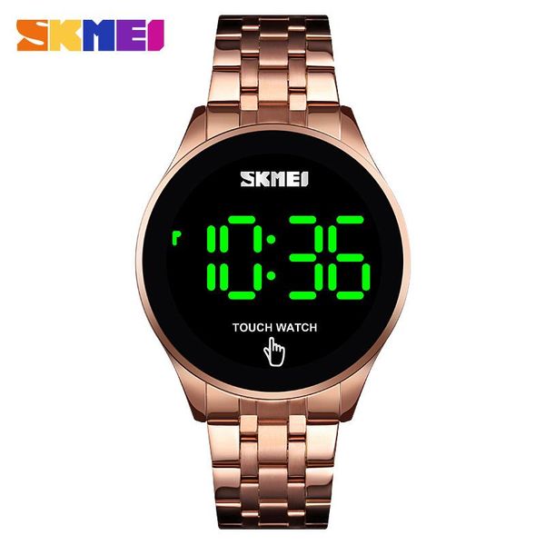 

wristwatches 5pcs skmei brand men's watch clock led touch screen luxury digital watches for men relojes para hombre 1579, Slivery;brown